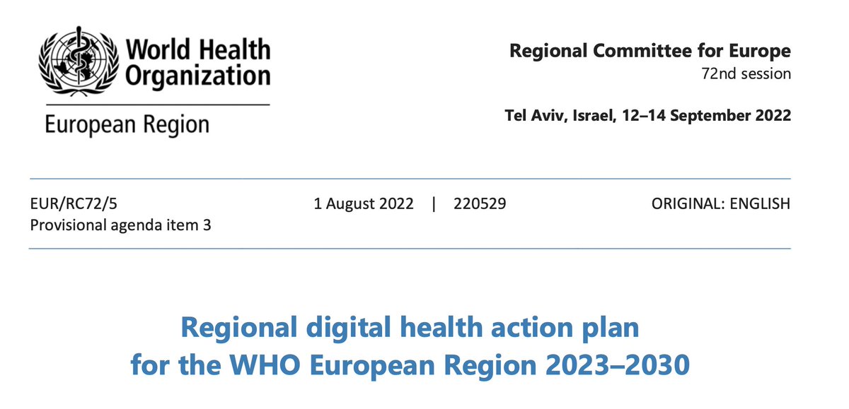 Regional digital health action plan for the WHO European Region 2023-2030